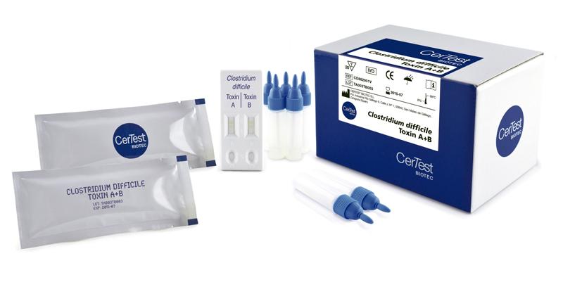 Тест-картка ЦерТест комбінована К.діфіціле Токсин A + B (20 тестів з пробірками для калу)